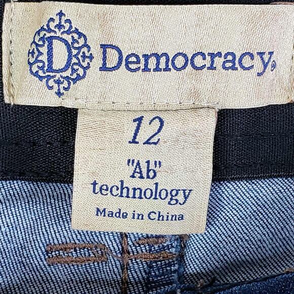 Democracy AB Technology Jeans Womens Size 12 Blue Distressed Skinny Stretch - Picture 6 of 10